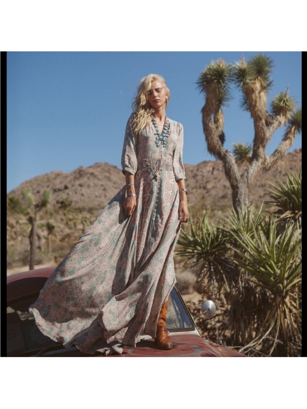 Spell and the gypsy Boho Blossom Maxi Dress in Sage